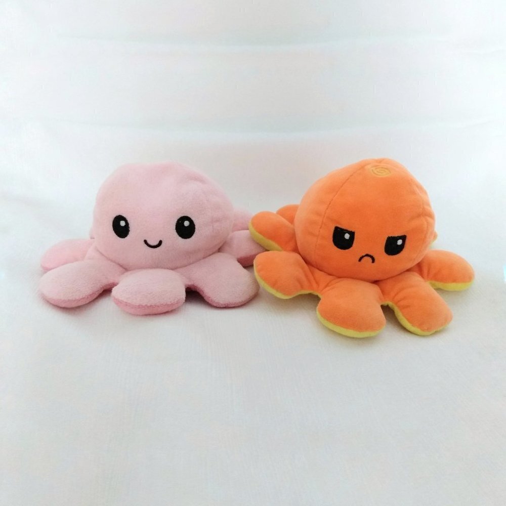 Two reversible Octopus set Happy & Sad
